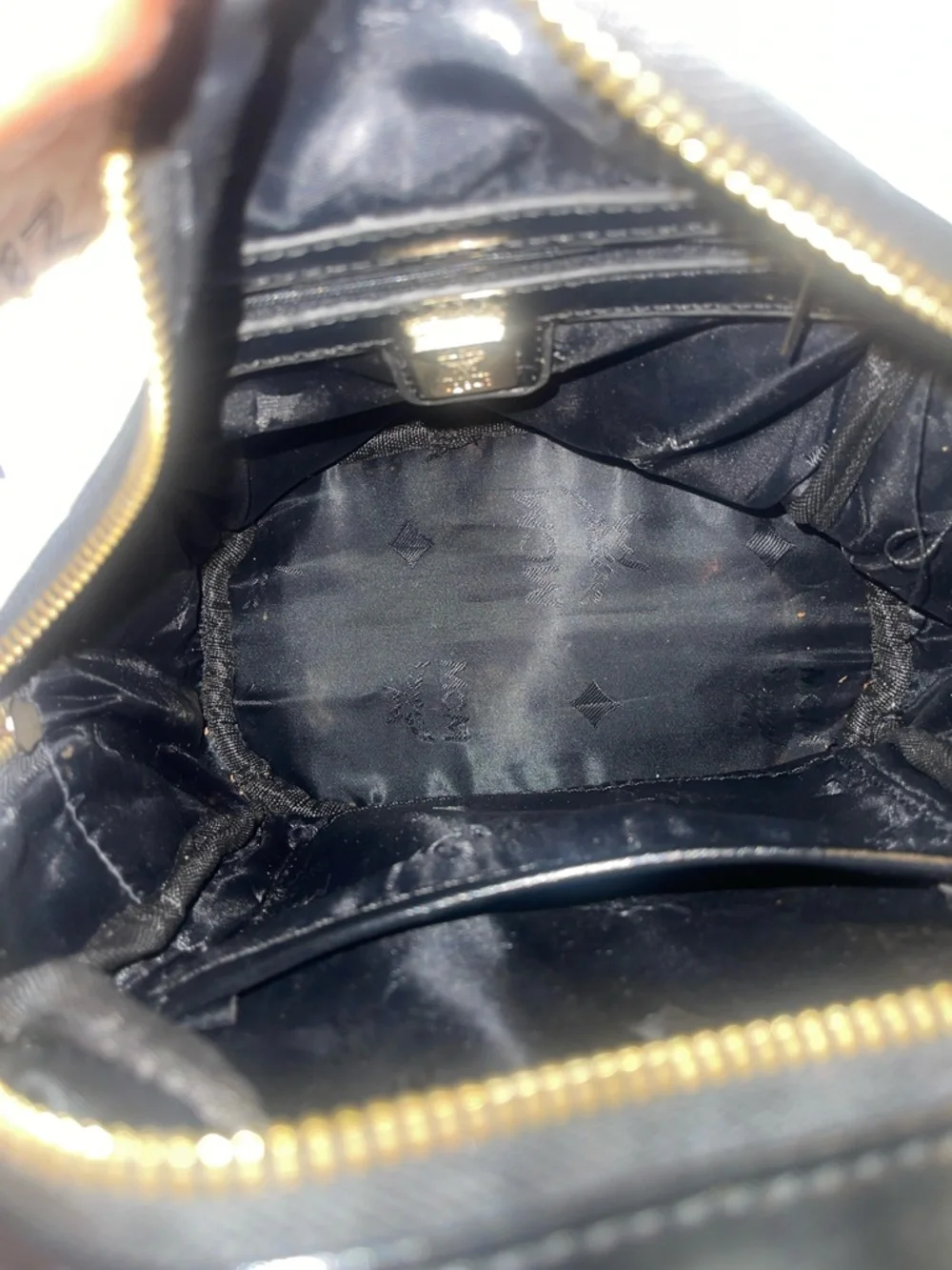 MCM White and Black Studded Mini Backpack - Picture 2 of 5